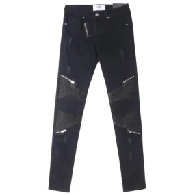 Jean biker destroy noir M2245HDE