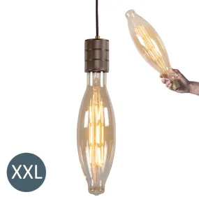 Suspension Elips bronze avec ampoule LED dimmable